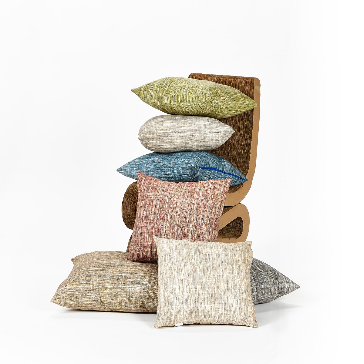 Mixed-print cushion stack