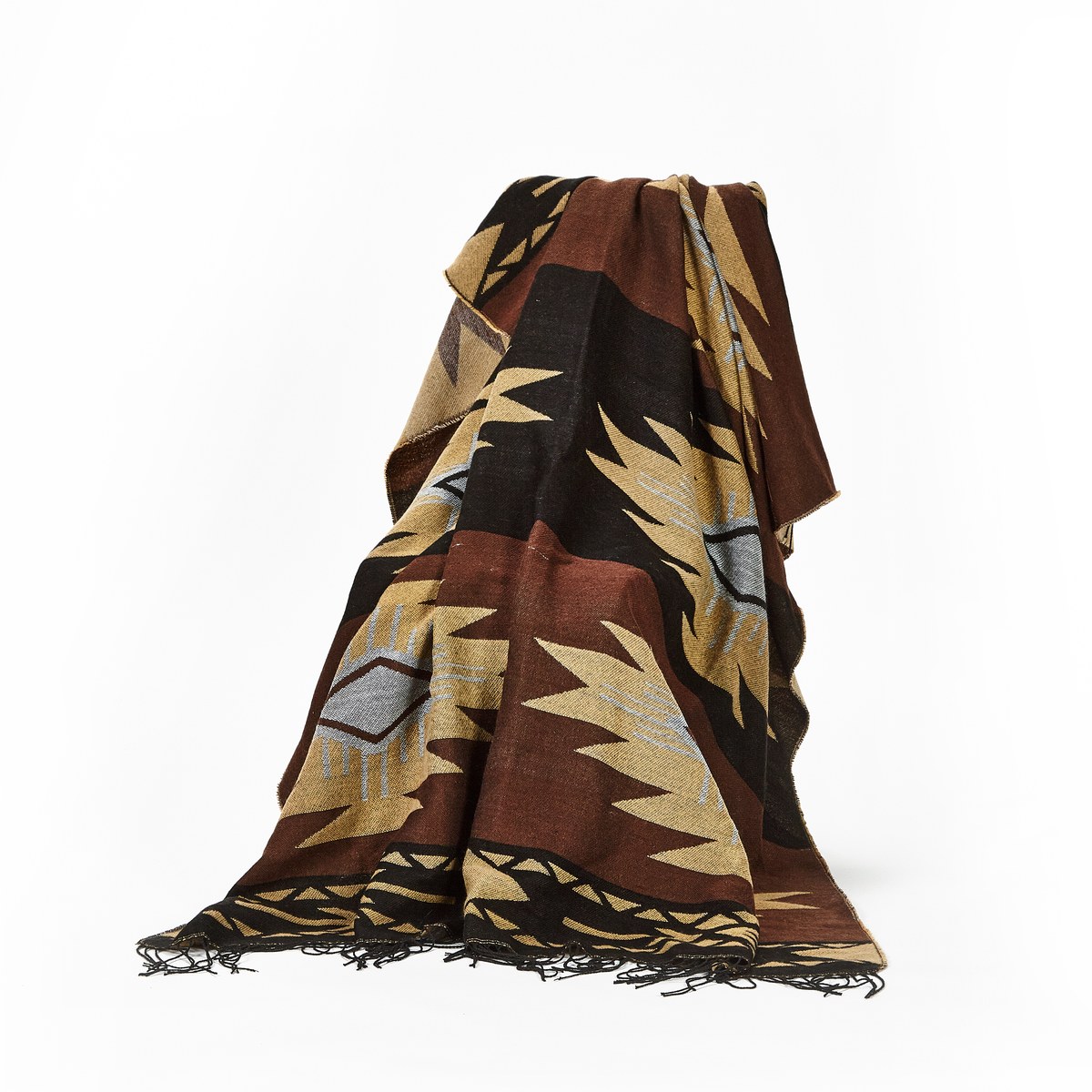 Tropical print throw