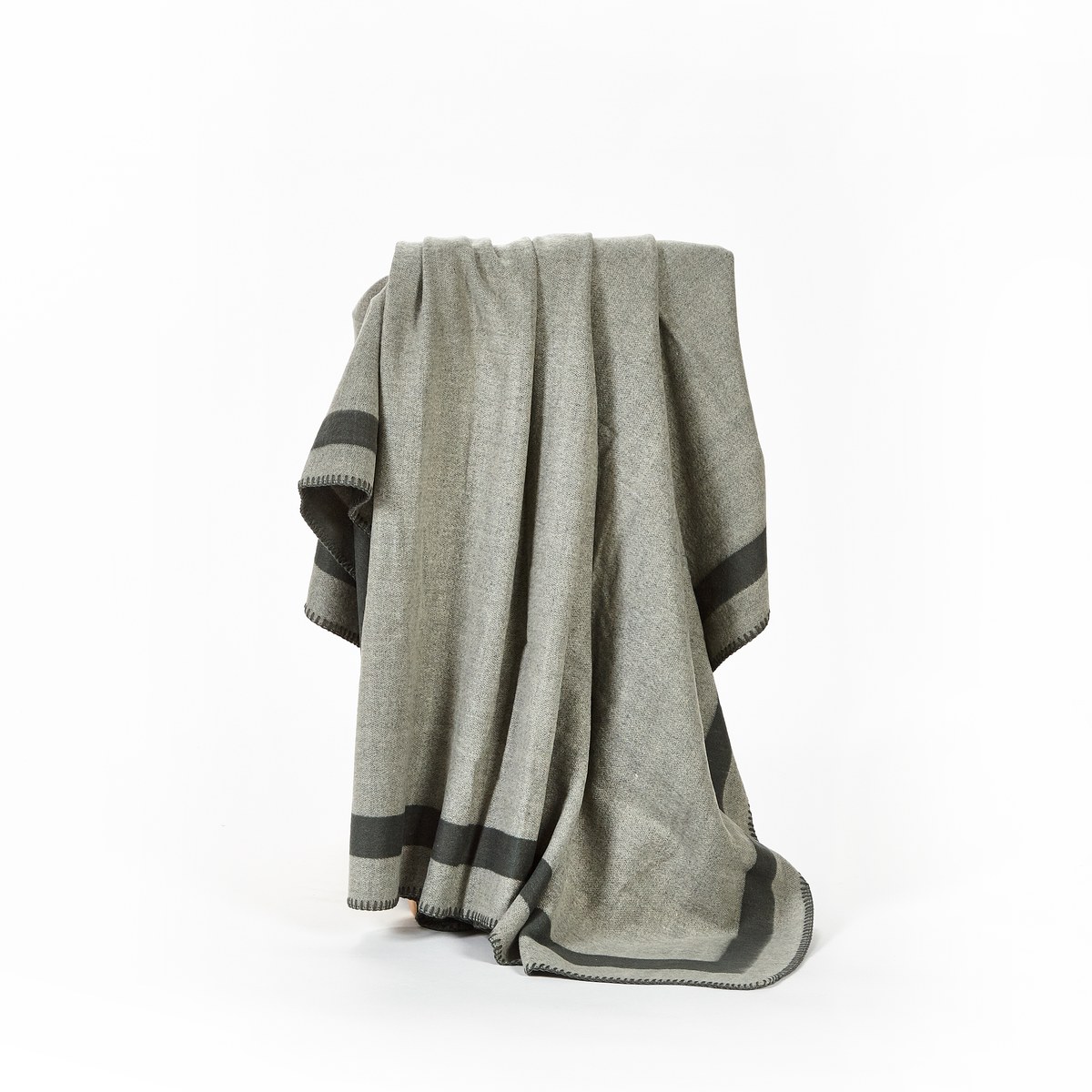 Sage green knit throw